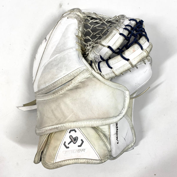 Bauer Supreme Mach - Used Pro Stock Goalie Glove (White/Yellow/Black)