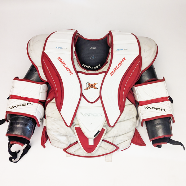 Bauer Vapor 1X - Used Pro Stock Goalie Chest Protector (White/Red)